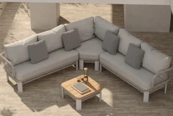Hot Altea Gartenlounge für 5 Personen, grau, Alu/Rope/Polyester, inkl. Tisch Gartenlounge|Rope-Gartenmöbel