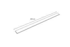 Discount Antalya Einzellamelle für Pergola, schwarz, Aluminium, passend für 3x3 m/3x4 m, witterungsbeständig Sonnenschutz Zubehör