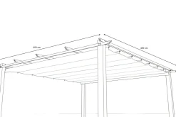 Outlet Antalya Ersatzdach für Pergola, creme, Polyester mit PA-Beschichtung und UV30+, passend für Pergola 4x4 m Sonnenschutz Zubehör