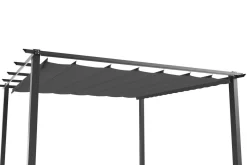 Hot Antalya Ersatzdach für Pergola, anthrazit, Polyester mit PA-Beschichtung, UV30+, passend für Pergola 3x3 m Sonnenschutz Zubehör
