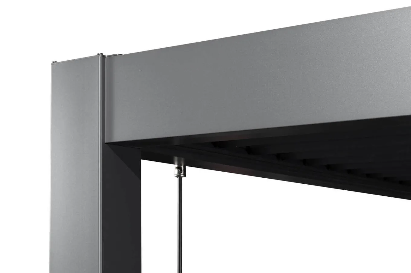 Hot Antalya Lamellenpergola, schwarz, Alu pulverbeschichtet, 3 x 4 m, witterungsbeständig, verstellbares Lamellendach Pergola