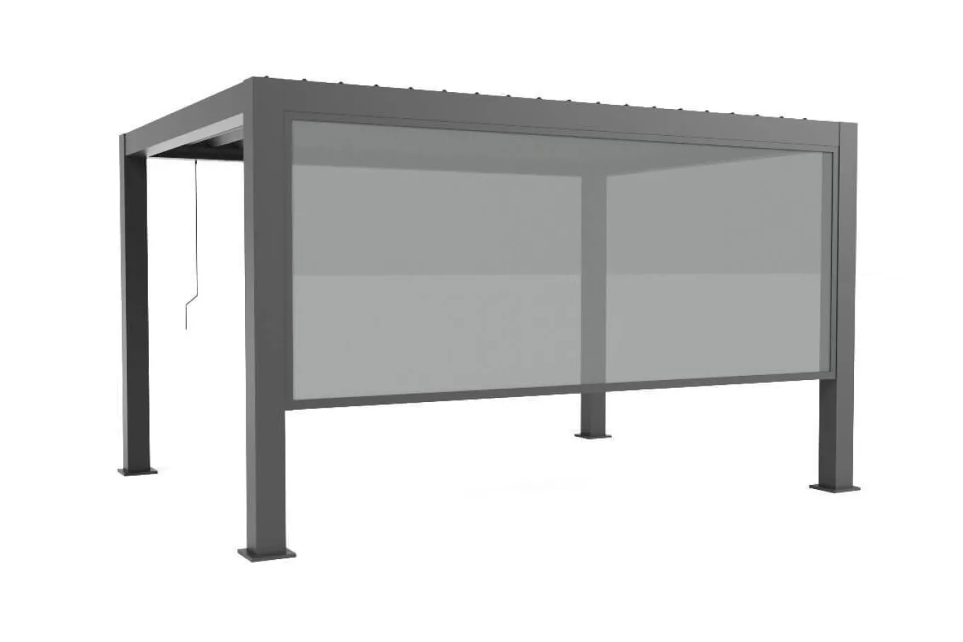 Outlet Antalya Seitenrollo, schwarz, Aluminium und Textilene, 4 x 2,3 m, UV- und witterungsbeständig Sonnenschutz Zubehör