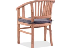 Outlet Armlehnensessel, natur, Teakholz, 61x60x84cm, inkl. Polster Gartenstühle & Gartensessel|Teak-Gartenmöbel