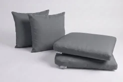 Discount Auflagenset, 4-teilig, grau, für 2er Set Sessel 2035 Sitzkissen