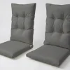 Auflagenset, 4-teilig, grau, für 2er Set Dining Sessel 20662 Sitzkissen