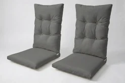 Auflagenset, 4-teilig, grau, für 2er Set Dining Sessel 20662 Sitzkissen