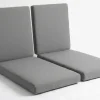 Outlet Auflagenset, 2-teilig, grau, für 2er Set Sonnenliegen 7761 Sitzkissen