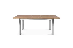Clearance Ausziehtisch, Edelstahl/recyceltes Teak, 200/260x100cm, rustikal gebürstet, FSC®-zertifiziertes Produkt Gartentische