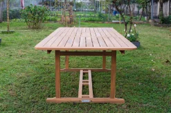 Outlet Ausziehtisch, natur, Akazie, 180/240 x 100 cm, Ausziehfunktion Gartentische|Akazien-Gartenmöbel