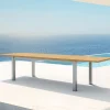 Discount Ausziehtisch, Teakholz/Edelstahl, Plattenstärke 25 mm, 220/340 x 100 cm, FSC®-zertifiziertes Produkt Gartentische