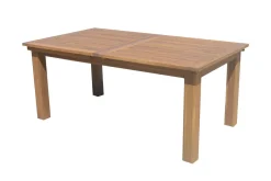 Outlet Bali Garten-Essgruppe mit 6 Dining Sesseln, schwarz/weiß/natur, Akazie/Polyrattan, 180/220/260 x 100 cm, FSC®-zertifiziertes Produkt Garten-Essgruppen