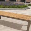 Sale Bank aus Edelstahl/Teakholz, 160x38x45cm, FSC®-zertifiziertes Produkt Gartenbänke & Gartensofas