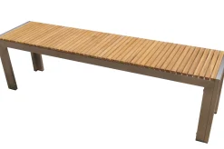 Sale Bank aus Edelstahl/Teakholz, 160x38x45cm, FSC®-zertifiziertes Produkt Gartenbänke & Gartensofas