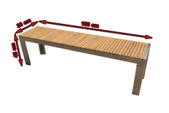 Sale Bank aus Edelstahl/Teakholz, 160x38x45cm, FSC®-zertifiziertes Produkt Gartenbänke & Gartensofas