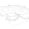 Outlet Beau Gartenlounge mit Outdoor-Teppich, grau/andorra-weiß, Alu/Polyester/PET-Garn, Teppich rechteckig 240 x 160 cm, inkl. Kaffeetisch Gartenlounge