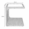 Outlet Beistelltisch, grau, Polyrattan, 45 x 45 x 50 cm, Tischplatte Spraystone, innenliegend Gartentische|Polyrattan-Gartenmöbel