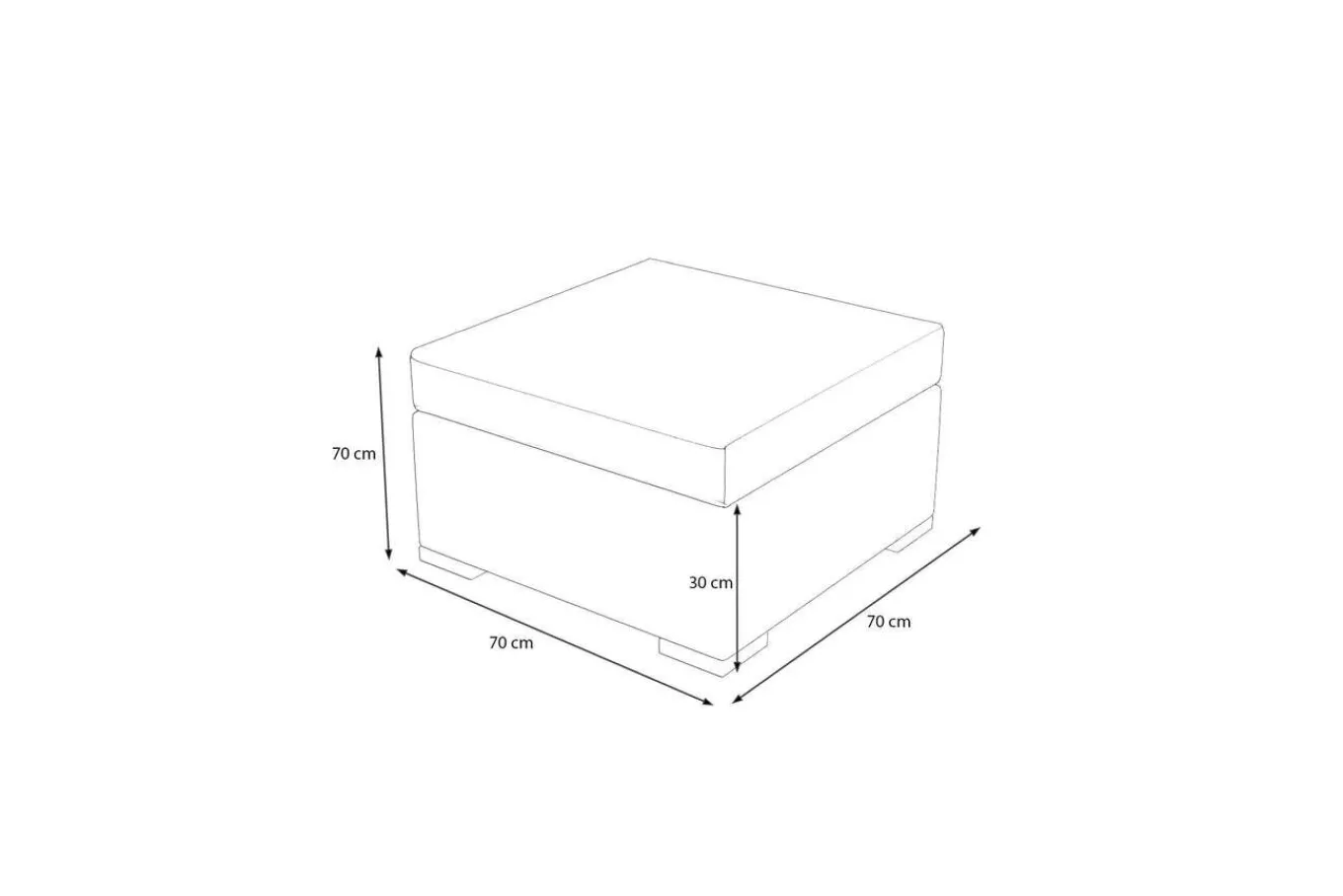 Sale Beistelltisch/Hocker, creme/weiß, schwarz, Polyrattan, inkl. Glasplatte und Polster Polyrattan-Gartenmöbel|Gartenlounge