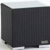 Sale Beistelltisch, schwarz, Polyrattan, 40x40x40 cm, inkl. Glasplatte Gartentische|Gartenlounge