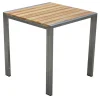 Sale Beistelltisch, Teakholz/Edelstahl, 45x45cm, FSC®-zertifiziertes Produkt Gartentische