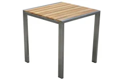 Sale Beistelltisch, Teakholz/Edelstahl, 45x45cm, FSC®-zertifiziertes Produkt Gartentische