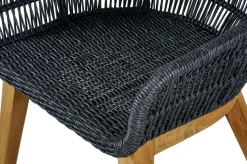 Sale Belgium Garten-Essgruppe, natur/dunkelgrau, Alu/recyceltes Teak, Tisch 220 x 100 cm, 6 Stühle, Kissen Inklusive, FSC®-zertifiziertes Produkt Rope-Gartenmöbel|Garten-Essgruppen