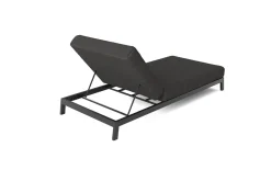 Hot Bite Gartenliegen-Set, anthrazit/grau, Aluminium/Polyester, 205 x 90 cm, schnelltrocknend, rostfreies Material, Kissen inklusive Gartenliegen