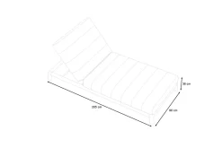 Bite Sonnenliege, hellgrau, Aluminium, 205 x 90 cm, schnelltrocknend, ergonomisch, witterungsbeständig Gartenliegen|Aluminium-Gartenmöbel