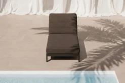 Bite Sonnenliege, verstellbar, 205x90cm, Aluminium, schnelltrocknend, anthrazit Gartenliegen|Aluminium-Gartenmöbel