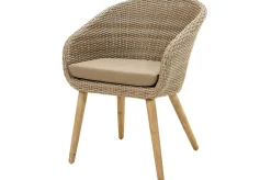 Outlet Borneo Garten-Essgruppe, beige/natur, Akazie/Polyrattan, ausziehbarer Tisch 180/220/260 x 100 cm, 6 Sessel, FSC®-zertifiziertes Produkt Garten-Essgruppen|Akazien-Gartenmöbel
