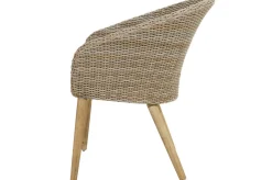 Hot Borneo Garten-Essgruppe, beige/natur, Akazie/Polyrattan, Ausziehtisch 180/240 x 100 cm, 8 Cocktail-Sessel, Polster Inklusive, FSC®-zertifiziertes Produkt Garten-Essgruppen|Akazien-Gartenmöbel