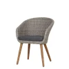 Discount Borneo/Kota Garten-Essgruppe, natur/grau-meliert, Akazie/Alu/Polyrattan, 180x90cm, 4 Cocktailsessel, 2 Landhaussessel, FSC®-zertifiziertes Produkt Garten-Essgruppen|Akazien-Gartenmöbel