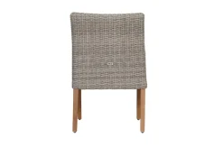 Hot Borneo/Kota Garten-Essgruppe, natur/grau-meliert, Akazie/Alu/Polyrattan, 180x90cm, 4 Landhaussessel, FSC®-zertifiziertes Produkt Garten-Essgruppen|Akazien-Gartenmöbel
