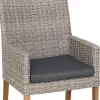 Outlet Borneo/Kota Garten-Essgruppe, natur/grau-meliert, Akazie/Alu/Polyrattan, 180x90cm, 3 Cocktailsessel, 3 Landhaussessel, FSC®-zertifiziertes Produkt Garten-Essgruppen|Akazien-Gartenmöbel