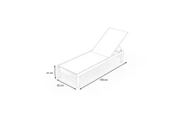 Online Boston Liege, creme/weiß, Aluminium, 190 x 62 cm, ergonomisch, rückenschonend, horizontal verstellbar, pulverbeschichtet Gartenliegen|Aluminium-Gartenmöbel