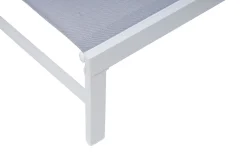 Online Boston Liege, creme/weiß, Aluminium, 190 x 62 cm, ergonomisch, rückenschonend, horizontal verstellbar, pulverbeschichtet Gartenliegen|Aluminium-Gartenmöbel