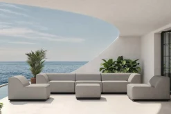 Online Buddha Gartenlounge für 6 Personen, flanelle/anthrazit, Alu/Polyester, witterungs- & UV-beständig Gartenlounge|Aluminium-Gartenmöbel