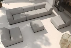 Online Buddha Gartenlounge für 6 Personen, flanelle/anthrazit, Alu/Polyester, witterungs- & UV-beständig Gartenlounge|Aluminium-Gartenmöbel