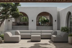 Online Buddha Gartenlounge für 6 Personen, flanelle/anthrazit, Alu/Polyester, witterungs- & UV-beständig Gartenlounge|Aluminium-Gartenmöbel