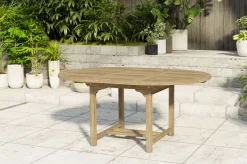 Outlet Dallas Ausziehtisch, natur, Teakholz, 120/170 x 120 cm, fein geschliffen Gartentische