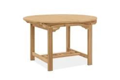 Outlet Dallas Ausziehtisch, natur, Teakholz, 120/170 x 120 cm, fein geschliffen Gartentische