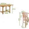 Outlet Dallas/Batavia Garten-Essgruppe, natur, Teak, 120/170x120 cm, 6x Armlehnensessel, inkl. Auflage Garten-Essgruppen
