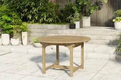 Outlet Dallas/Batavia Garten-Essgruppe, natur, Teak, 120/170x120 cm, 6x Armlehnensessel, inkl. Auflage Garten-Essgruppen