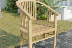 Outlet Dallas/Batavia Garten-Essgruppe, natur, Teak, 120/170x120 cm, 6x Armlehnensessel, inkl. Auflage Garten-Essgruppen