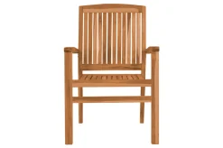 Best Dallas/Washington Garten-Essgruppe, natur, Teak, 120/170x120 cm, 4x Stapelsessel Garten-Essgruppen