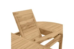 Best Dallas/Washington Garten-Essgruppe, natur, Teak, 120/170x120 cm, 6x Stapelsessel Garten-Essgruppen|Teak-Gartenmöbel