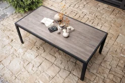 Clearance Darwin Esstisch, anthrazit/grau, Alu/Glaskeramik, 200x100 cm, pulverbeschichtet Gartentische