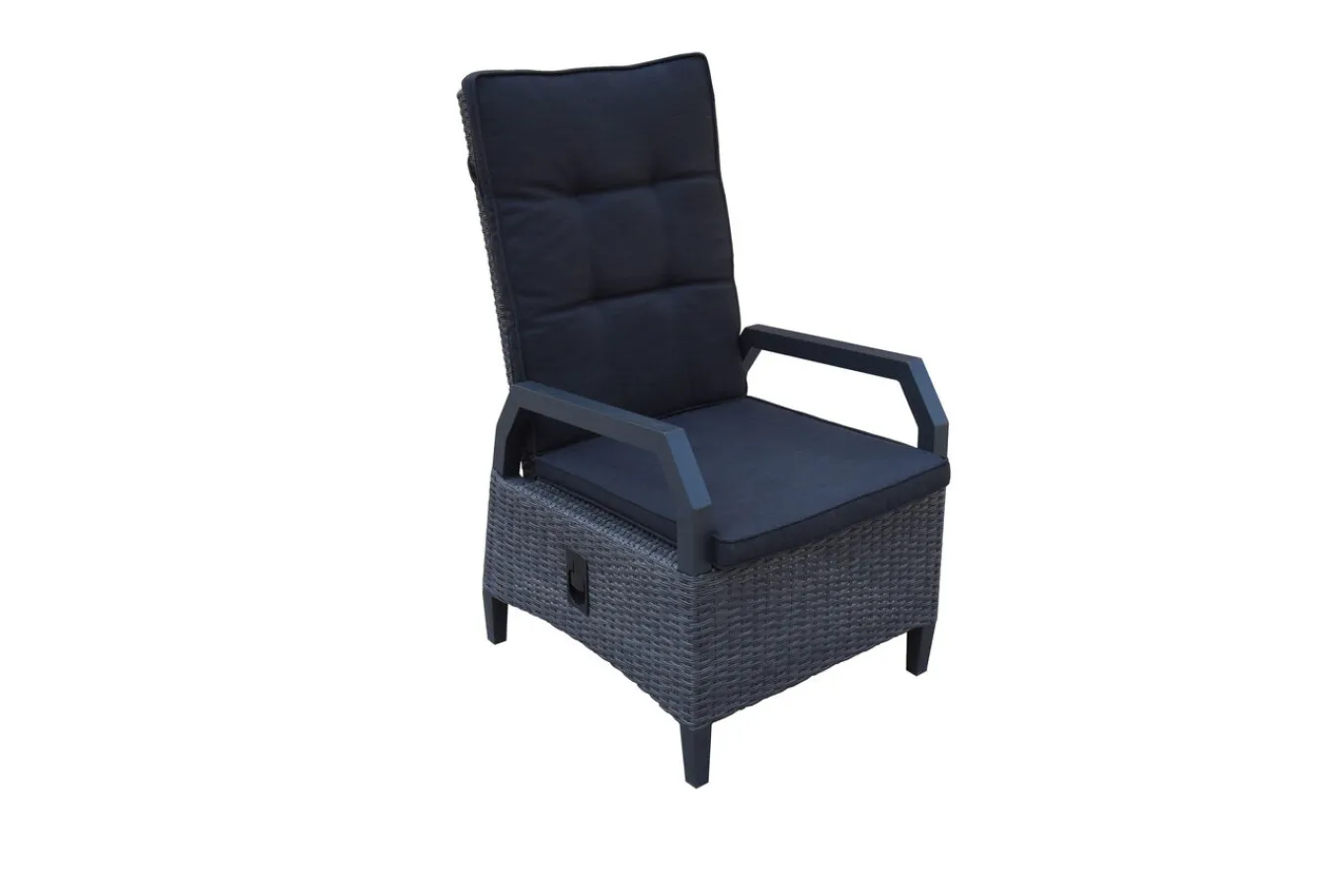 Sale Darwin Garten-Essgruppe mit 8 Dining Sesseln, anthrazit/grau, Alu/Polyrattan, Tisch 200 x 100 cm, verstellbare Rückenlehne Polyrattan-Gartenmöbel|Garten-Essgruppen