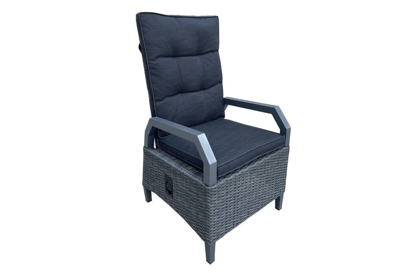 Darwin Garten-Essgruppe mit 6 Dining Sesseln, anthrazit/grau, Alu/Polyrattan, Tisch 200 x 100 cm, verstellbare Rückenlehne Garten-Essgruppen|Aluminium-Gartenmöbel
