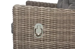 Best Dining 3-Sitzer Sofa, grau, Polyrattan, 210 x 83 x 110 cm, mehrfach verstellbar Polyrattan-Gartenmöbel|Gartenbänke & Gartensofas