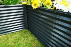 Discount Eck-Hochbeet, anthrazit, Aluminium-Zink-Stahl, 270x270x90x84cm Hochbeet